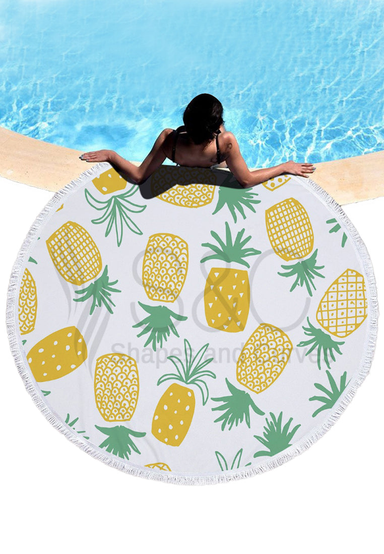 Pineapple Mandala Beach Mat