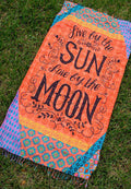 LIVE BY THE SUN LOVE BY THE MOON VIBRANT FLORAL RECTANGULAR BEACH MAT