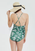 Tropical Palm One Piece Push Up Monokini Swimwear