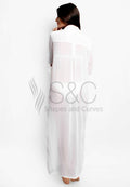 WHITE SUMMER BEACH COVER UP MAXI DRESS