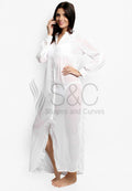 WHITE SUMMER BEACH COVER UP MAXI DRESS