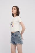 Butterfly Crop Top Cotton Tshirt