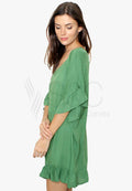 V Neck Loose Batwings Cover Up Beach Dress
